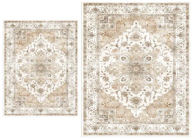 Main image of AMADA HOMEFURNISHING 8x10 and 5x7 Area Rugs Buying Together, Soft, Machine Washable, Stain-Resistant, Low-Profile Indoor Area Rugs with Non-Slip Backing & Durable Edge Binding