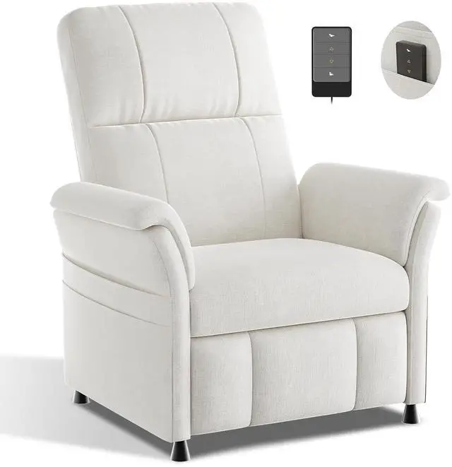 Main image of AMADA HOMEFURNISHING Power Recliner Chair for Adults, Adjustable Modern Chenille Reclining Chair with Side Pockets, Remote, Footrest, Thick Seat Cushion for Home Theater, Living Room, Bedroom & RV