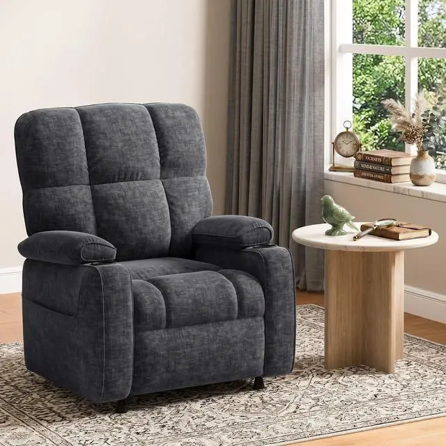 Main image of Pipishell Power Recliner Chair for Adults, One-Touch Synchronized Reclining, Oeko-TEX Chenille Fabric Electric Recliner with USB Ports, Cup Holder & Side Pockets, for Living Room & Bedroom
