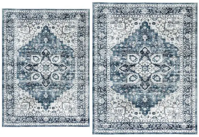 Main image of AMADA HOMEFURNISHING 8x10 and 6x9 Area Rugs Buying Together, Soft, Machine Washable, Stain-Resistant, Low-Profile Indoor Area Rugs with Non-Slip Backing & Durable Edge Binding