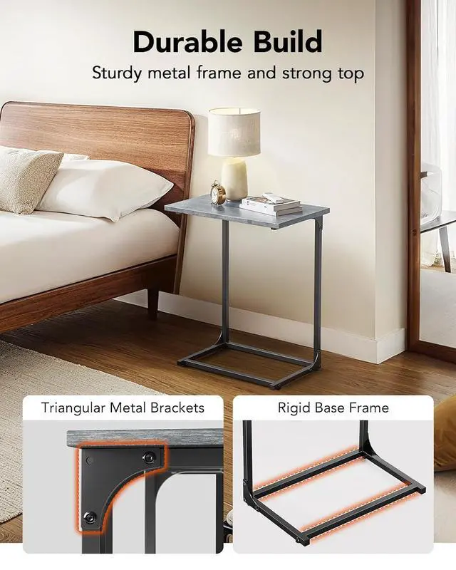 Alt view image 5 of 7 - Pipishell C-Shaped Side Table & Bamboo Shoe Rack Bench