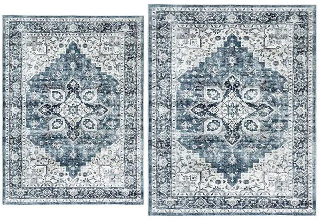 Main image of AMADA HOMEFURNISHING 8x10 and 9x12 Area Rugs Buying Together, Soft, Machine Washable, Stain-Resistant, Low-Profile Indoor Area Rugs with Non-Slip Backing & Durable Edge Binding
