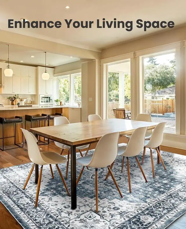 Alt view image 5 of 7 - AMADA HOMEFURNISHING 5x7 and 6x9 Area Rugs Buying Together, Soft, Machine Washable, Stain-Resistant, Low-Profile Indoor Area Rugs with Non-Slip Backing & Durable Edge Binding