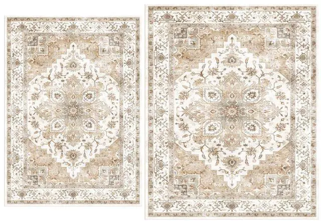 Main image of AMADA HOMEFURNISHING 8x10 and 6x9 Area Rugs Buying Together, Soft, Machine Washable, Stain-Resistant, Low-Profile Indoor Area Rugs with Non-Slip Backing & Durable Edge Binding