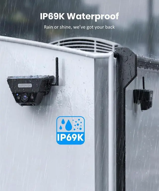 Alt view image 7 of 7 - AUTO-VOX 2 Solar Magnetic Wireless Backup Camera Kit: Watch Rear and Side Views, Spot Cars and Pedestrians, 2 Min Easy Mount, 7.2 inch Split Screen, Back Up Camera for Truck RV Trailer Camper