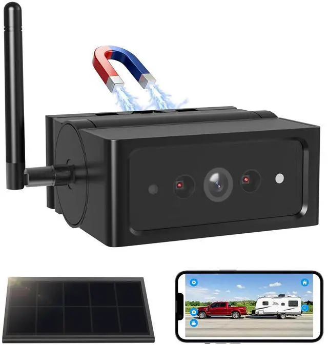 Main image of AUTO-VOX Magnetic Wireless Backup Camera with WiFi Connection | No Monitor Needed, Snaps On in 1 Sec, Solar Powered for Longer Runtime, Reliable Live View up to 230FT for Truck Trailer RV