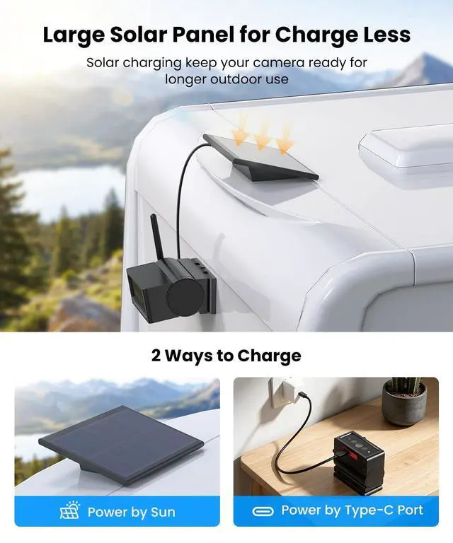Alt view image 5 of 7 - AUTO-VOX Magnetic Wireless Backup Camera with WiFi Connection | No Monitor Needed, Snaps On in 1 Sec, Solar Powered for Longer Runtime, Reliable Live View up to 230FT for Truck Trailer RV