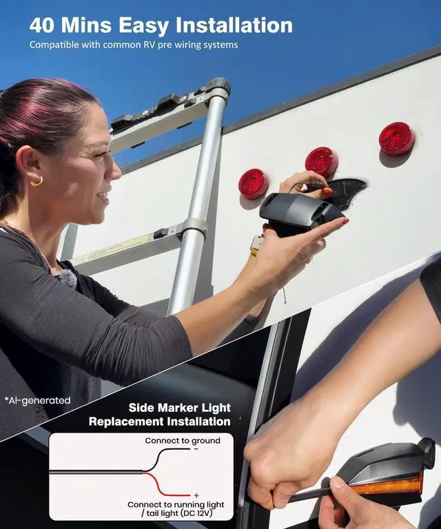 Alt view image 5 of 6 - AUTO-VOX RV Backup Camera Wireless: Rear & Side Cameras with 7.2 HD 3 Split-Screen Recording Monitor, Flexible Suction Mount,Stable Signal & Dual Antenna for Camper, Fifth Wheel, Travel Trailer
