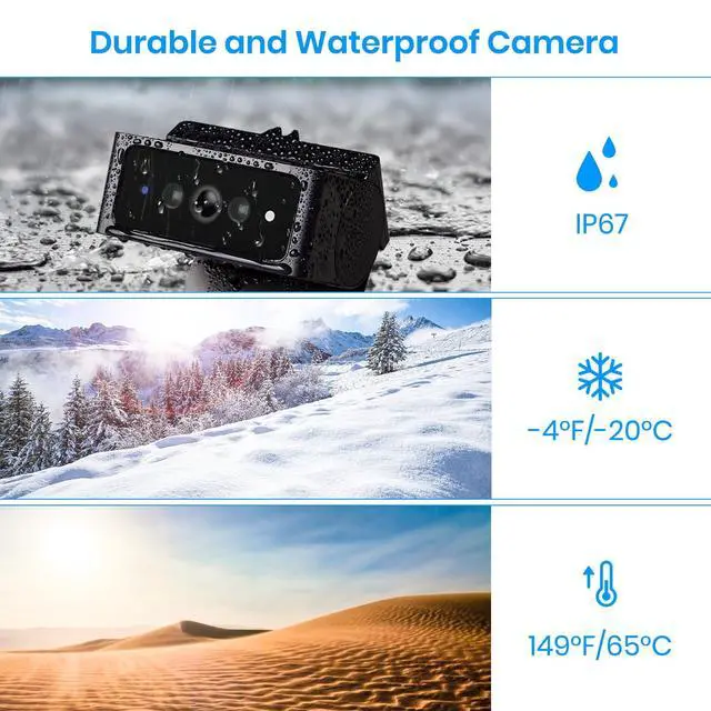 Alt view image 7 of 7 - AUTO-VOX Magnetic Wireless Backup Camera, 1080P HD Trucks Camera with IR Night Vision, IP69K Waterproof, Compatible with Solar 4B/S46/S46PRO Monitor, Single Camera for RV, Truck & Trailer(Single Cam)