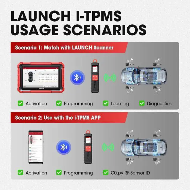Alt view image 4 of 7 - 2026 New LAUNCH X-431 i-TPMS TSGUN Handheld TPMS Service Tool, Relearn, Reset and Program TPMS sensors Work with X-431 Scanner or i-TPMS APP, Supports All 315/433MHz Sensors, Upgrade of TSGUN