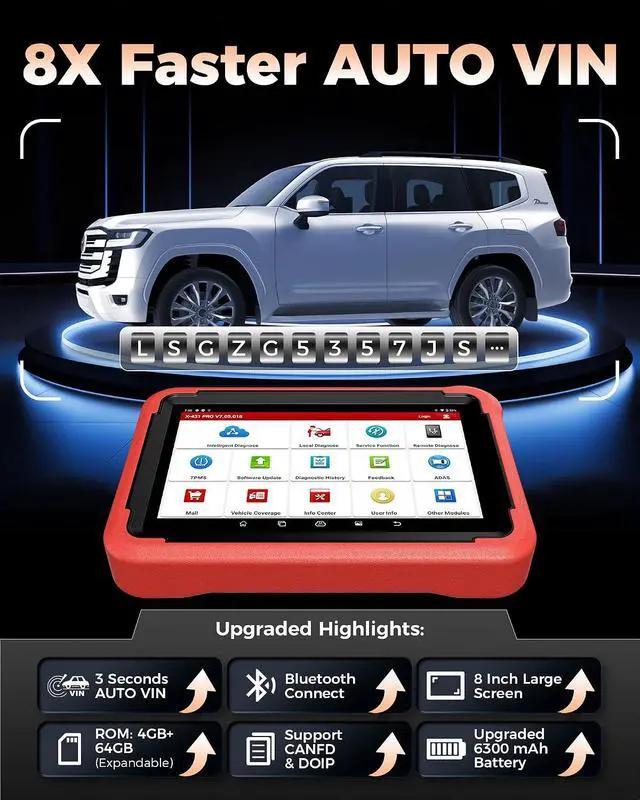 Alt view image 5 of 7 - Launch X431 PROS V 5.0: 2026 Bluetooth Bidirectional Scan Tool with ECU Coding 38+ Reset for All System Car Diagnostic CANFD DOIP OBD2 Scanner 2 Yrs Update, Upgraded of PROS Elite, Same as V+