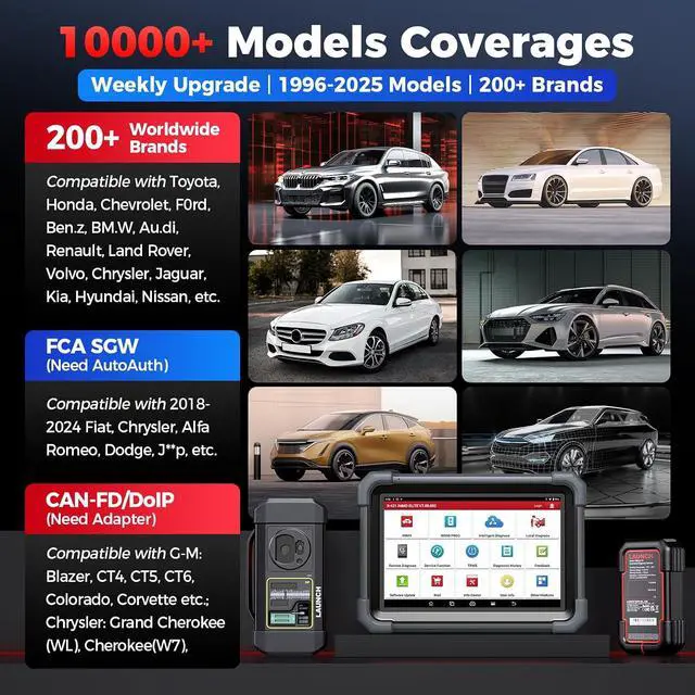 Alt view image 6 of 7 - Launch X431 1MM* Elite with X-PROG3 pr0grammér, K** Pr0gramming Tool, ECU Cl**é, Reading P1*N (All L0st), All System Diagnostic Scan Tool, 39 Services, Bidirectional Scan Tool, FCA AutoAuth, CAN-FD
