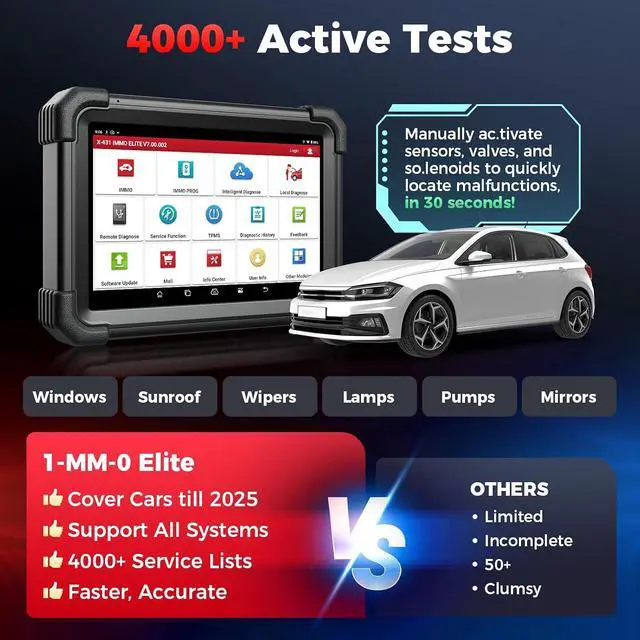 Alt view image 4 of 7 - Launch X431 1MM* Elite with X-PROG3 pr0grammér, K** Pr0gramming Tool, ECU Cl**é, Reading P1*N (All L0st), All System Diagnostic Scan Tool, 39 Services, Bidirectional Scan Tool, FCA AutoAuth, CAN-FD
