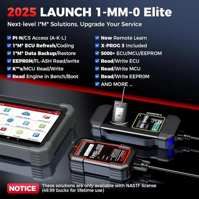 Alt view image 3 of 7 - Launch X431 1MM* Elite with X-PROG3 pr0grammér, K** Pr0gramming Tool, ECU Cl**é, Reading P1*N (All L0st), All System Diagnostic Scan Tool, 39 Services, Bidirectional Scan Tool, FCA AutoAuth, CAN-FD
