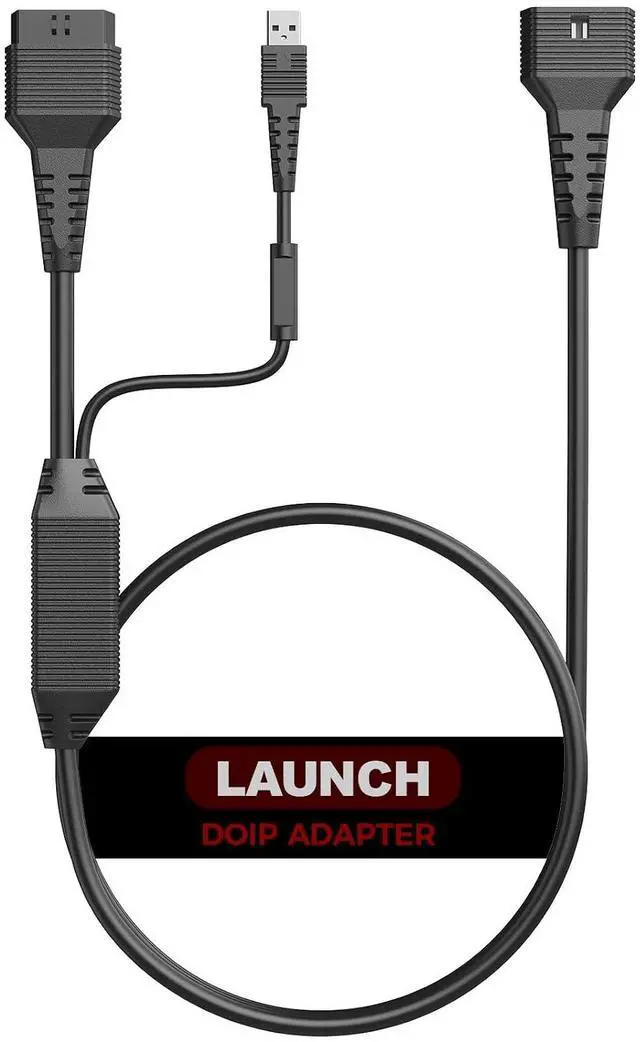 Main image of LAUNCH X431 DoIP Adapter Connector Cable, USB and 16 PIN Male to Female Cable, Doip Adpator for X431 Launch Scanner Compatible with PROS V 5.0, PRO3 V+, CRP919XBT, PRO3 APEX, PRO Dyno