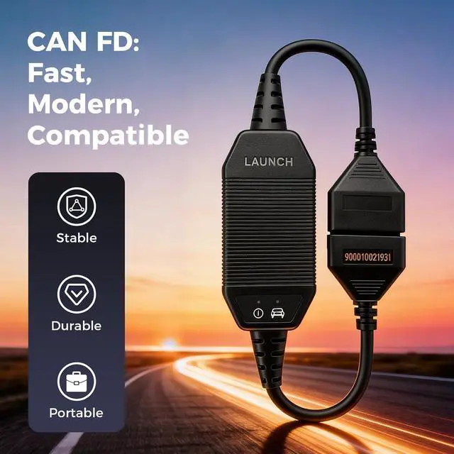 Alt view image 4 of 5 - LAUNCH CAN FD Connector Adapter Cable for CRP Series Scan Tool, Compatible with Creader Professional OBD2 Scanners CRP123X/E/I V3.0, CRP129X/E/I V3.0, CRP129X/E/I Plus V3.0, CRP919X/E Lite