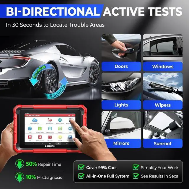 Alt view image 3 of 7 - Launch X431 PROS Elite (2026 New Model) Bidirectional ECU Coding Active Tests Scan Tool, 38+ Resets Full System Obd2 Scanner Diagnostic Tool, CAN FD DoIP FCA SGW, V.A.G Guided, 2-Year Update