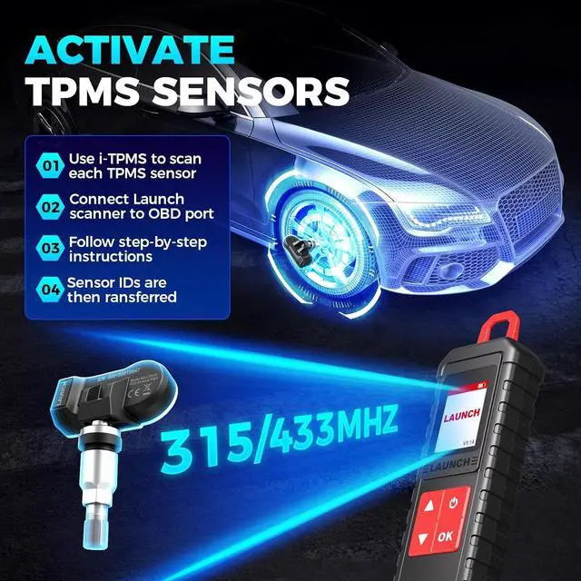 Alt view image 7 of 7 - Launch X431 PROS Elite 2026 New Bidirectional Scan Tool, Launch X431 i-TPMS TSGUN Handheld Tire Pressure Detector Tool