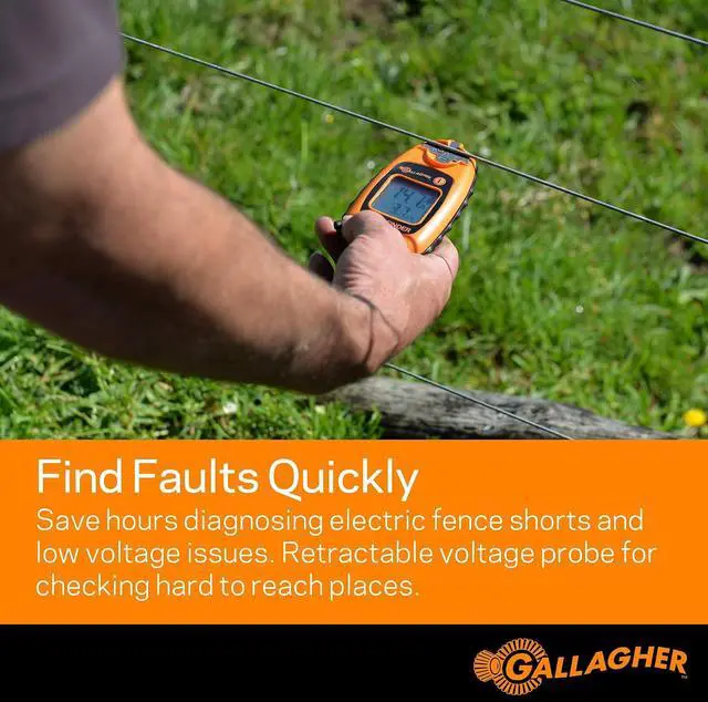 Alt view image 3 of 6 - Gallagher Smartfix Fence Volt & Current Meter | Fault Finder for Electric Fencing | Digital Display with Directional Arrows | Measures Voltage, Amperage & Short Location | Saves Time on Repairs