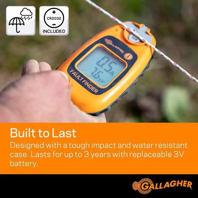 Alt view image 5 of 6 - Gallagher Smartfix Fence Volt & Current Meter | Fault Finder for Electric Fencing | Digital Display with Directional Arrows | Measures Voltage, Amperage & Short Location | Saves Time on Repairs