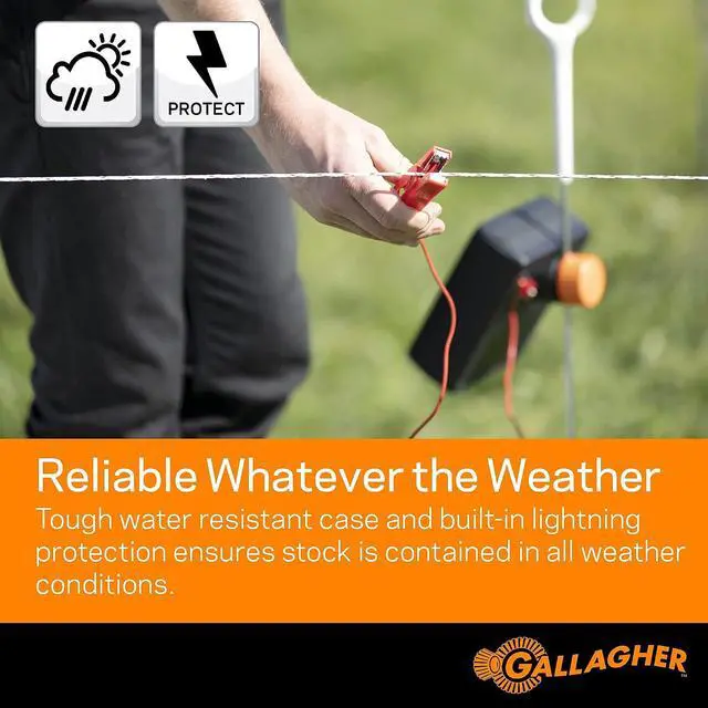 Alt view image 4 of 7 - Gallagher S12 Solar Energizer and 1312' Poly Wire Electric Fence Kit for Livestock, Gardens, Orchards, Pets, and More