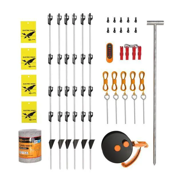 Main image of Gallagher Portable Bear Fence Kit | Electric Fence for Campsites, RVs, Gardens, Beehives, and Trash Protection | Wildlife Deterrent System with Turbo Wire, Posts, and More