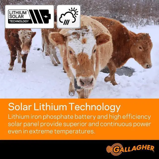 Alt view image 5 of 6 - Gallagher S20 Solar Electric Fence Charger | Powers Up to 2 Miles of Typical Fence | Lithium Battery Technology | 0.2 Joule Solar Energizer for Poultry, Livestock, Gardens, and Pets