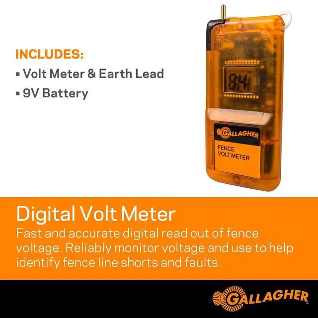 Alt view image 2 of 7 - Gallagher Fence Tester + Live Fence Indicator Bundle | Includes Digital Volt Reader & Flashing Fence Monitor | Check Voltage On Demand & Monitor Fence Status at a Glance | Fast Troubleshooting Kit