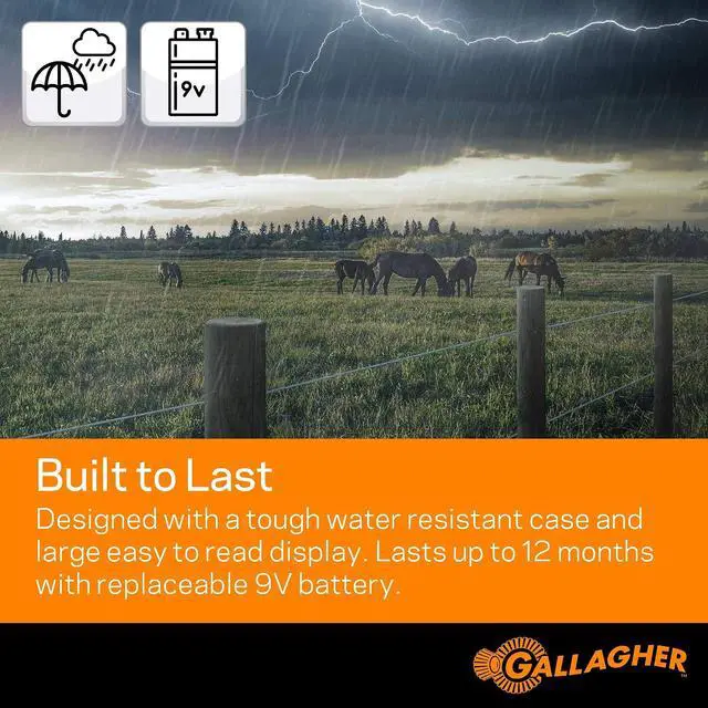 Alt view image 5 of 6 - Gallagher Digital Volt Meter | Electric Fence Voltage Reader to Test, Trace & Diagnose Shorts and Faults |Auto Turn-On Indication | Easy Installation | Tough and Water Resistant