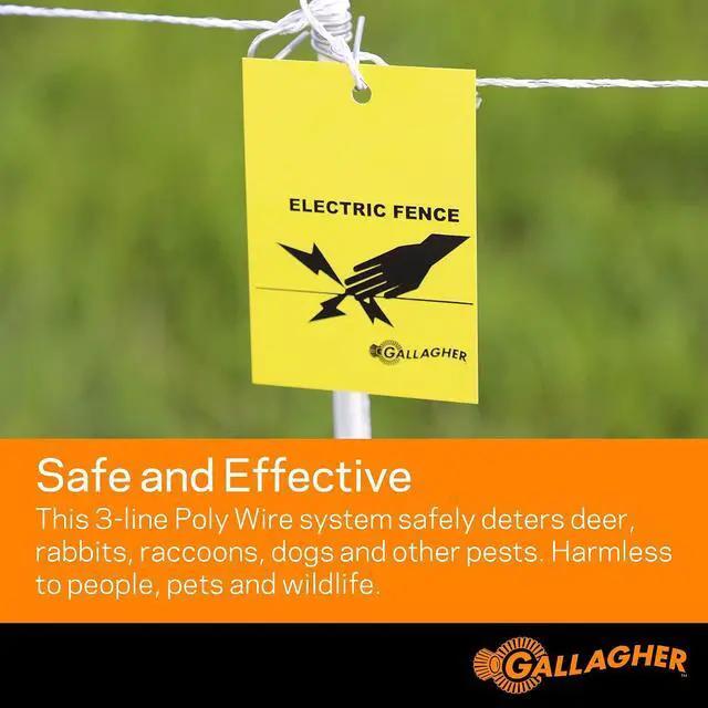 Alt view image 3 of 7 - Gallagher Garden & Backyard Pet Protection Kit | Solar Electric Fence Kit for Deer, Rabbits, and Pets | 48in Posts with Polywire | Powers 200ft | Lithium Solar Energizer | Reliable Garden Protection