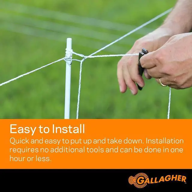 Alt view image 4 of 7 - Gallagher Garden & Backyard Pet Protection Kit | Solar Electric Fence Kit for Deer, Rabbits, and Pets | 48in Posts with Polywire | Powers 200ft | Lithium Solar Energizer | Reliable Garden Protection
