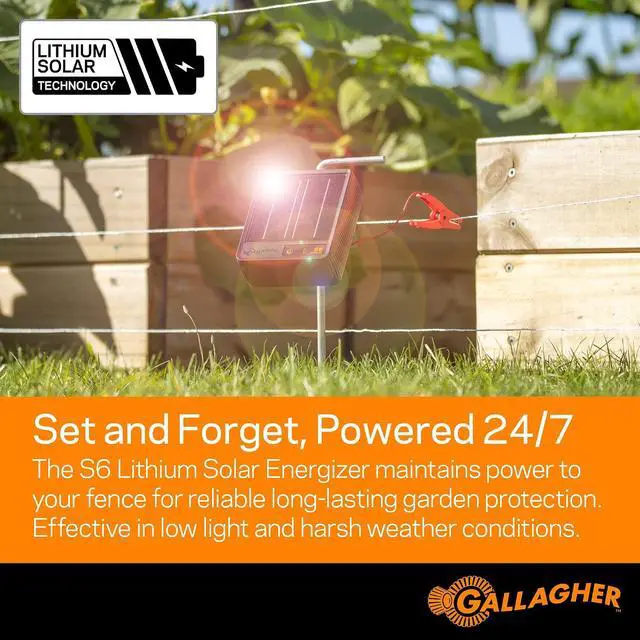 Alt view image 5 of 7 - Gallagher Garden & Backyard Pet Protection Kit | Solar Electric Fence Kit for Deer, Rabbits, and Pets | 48in Posts with Polywire | Powers 200ft | Lithium Solar Energizer | Reliable Garden Protection
