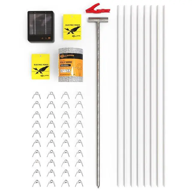 Alt view image 7 of 7 - Gallagher Garden & Backyard Pet Protection Kit | Solar Electric Fence Kit for Deer, Rabbits, and Pets | 48in Posts with Polywire | Powers 200ft | Lithium Solar Energizer | Reliable Garden Protection