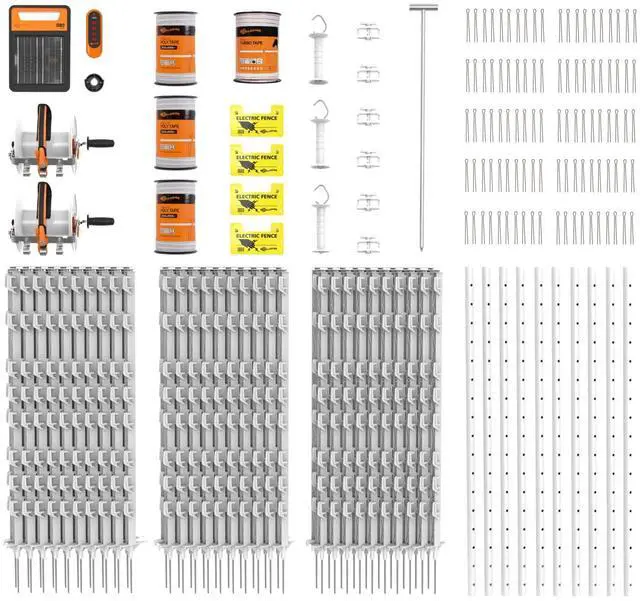 Main image of Food Plot Electric Fence Kit | Deer Exclusion Fence System for Up to 1 Acre | Solar Powered Wildlife Deterrent Fence | Complete Kit for Protecting Food Plots and Crops