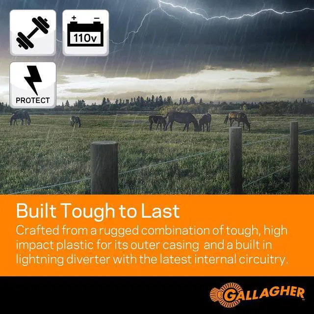 Alt view image 5 of 6 - Gallagher M560 Electric Fence Charger | Powers Up to 75 Miles / 400 Acres of Clean Fence - 5.6 Joules, 110 Volt Energizer, Added Power Reserve - Unbeatable Reliability, Easy Installation