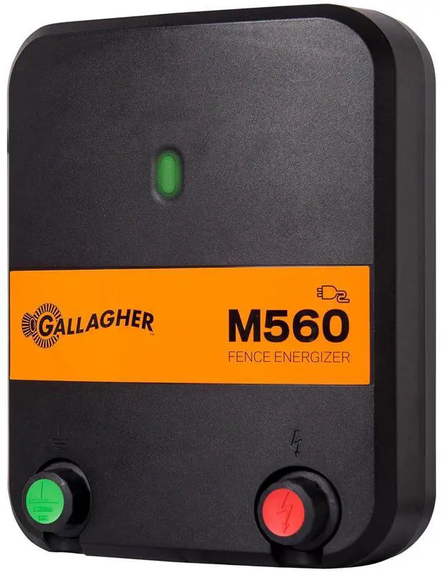 Main image of Gallagher M560 Electric Fence Charger | Powers Up to 75 Miles / 400 Acres of Clean Fence - 5.6 Joules, 110 Volt Energizer, Added Power Reserve - Unbeatable Reliability, Easy Installation