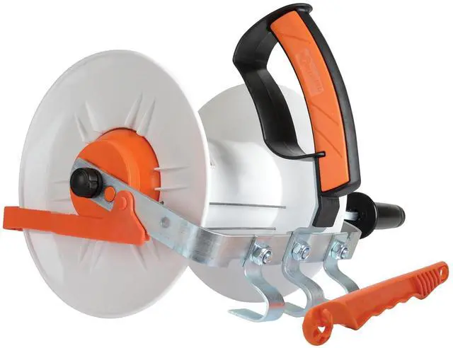 Main image of Gallagher Large Geared Electric Fence Reel | 3:1 Gear Ratio with Lock, Hook, and Crank | Durable Reel for Polywire, Polytape, and Braid | For Long Fence Runs and Rotational Grazing