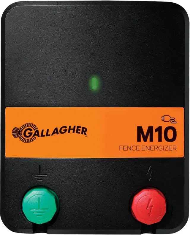 Alt view image 2 of 2 - Gallagher M10 Electric Fence Charger | Powers Up to a 1/2 Mile of Typical Fence | 0.1 Joules, 110 Volt Energizer | Unbeatable Reliability | Tough Outer Casing Mounting