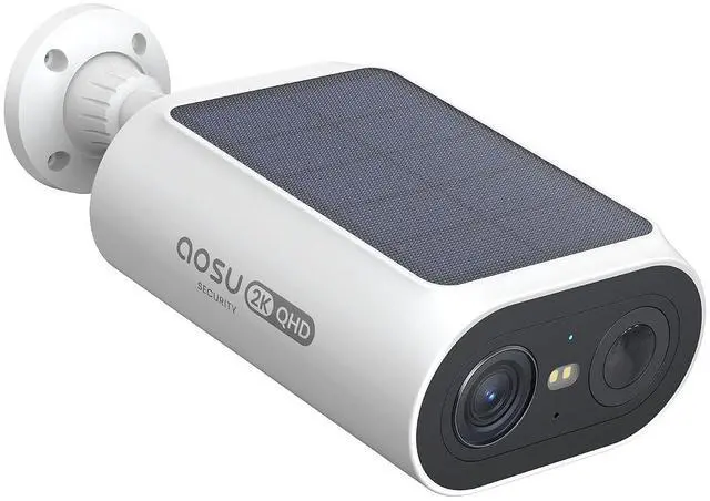 Main image of aosu Solar Security Cameras Wireless Outdoor, 2Mins DIY Installation 2K Color Night Vision Cameras for Home Security, Compatible aosuBase Only