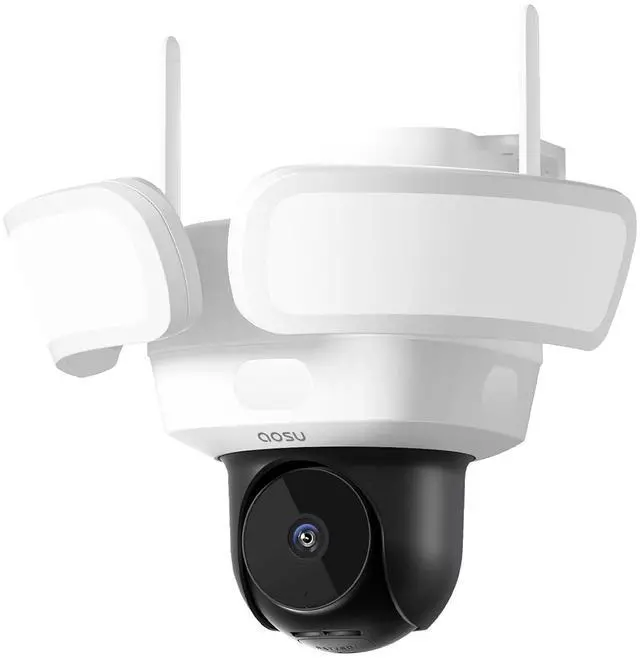 Main image of aosu Floodlight Camera Wired, 3K UHD Security Camera Outdoor, 360° Coverage Surveillance, 24/7 Recording, Motion Detection, 2600-Lumen Motion-Activated Floodlight, Color Night Vision