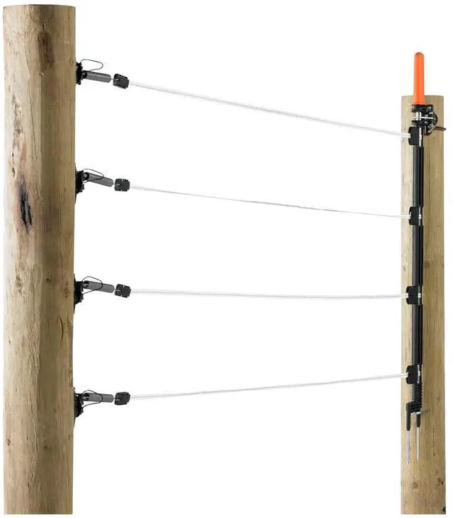 Main image of Gallagher Four Strand Tape Electric Fence Gate | Convenient Easy to Open Electrified Gate for Sheep, Horses, Livestock, Beehives, and More | Stretches up to 20 ft