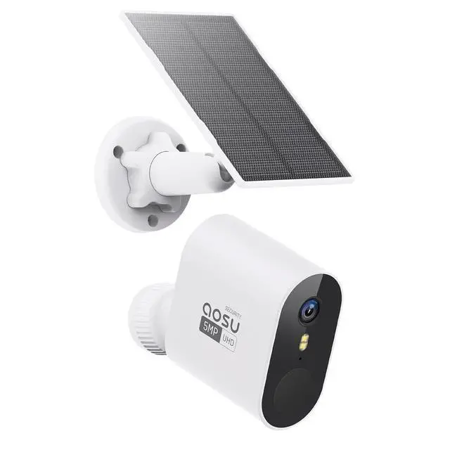 Main image of aosu Add-on Cam, 3K/5MP, Solar Powered, Up to 4PCS Security Cameras Can be Connected to 1 aosuBase, Requires SolarCam/WirelessCam System's aosuBase (Not Doorbell Base Station)