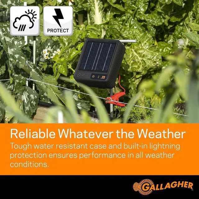 Alt view image 7 of 7 - S6 Solar Fence Charger with 3/32" x 656' Turbo Wire | Solar-Powered Energizer with 656 ft High-Conductivity Fence Wire | Ideal for Gardens, Paddocks, and Livestock Containment