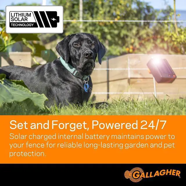 Alt view image 6 of 7 - Gallagher S6 Solar Fence Charger with Digital Volt Meter | Solar-Powered Energizer for Gardens, Poultry & Livestock | Includes Digital Fence Tester to Monitor Voltage