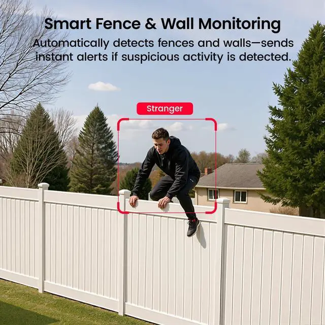Alt view image 4 of 7 - aosu SolarCam P1 Max, 4K Solar Security Camera Wireless Outdoor, Integrated Solar Powered, AI Perimeter Detection for Home Security, Color Night Vision, Easy to Install, No Subscription Required