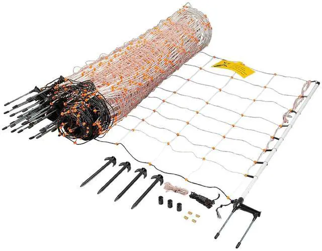 Main image of Gallagher 35" x 164' Electric Net Fence for Goats, Sheep, Garden Protection & Predator Control | Heavy-Duty Braided Turbo Wire Livestock Netting | Portable, Reusable Fence for Homesteads & Ranches