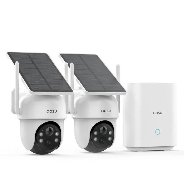 Alt view image 3 of 7 - AOSU 2K Security Camera Indoor, Baby Monitor Pet Camera 2 Pack Security Cameras Outdoor Wireless, 2 Cam-Kit, No Subscription,