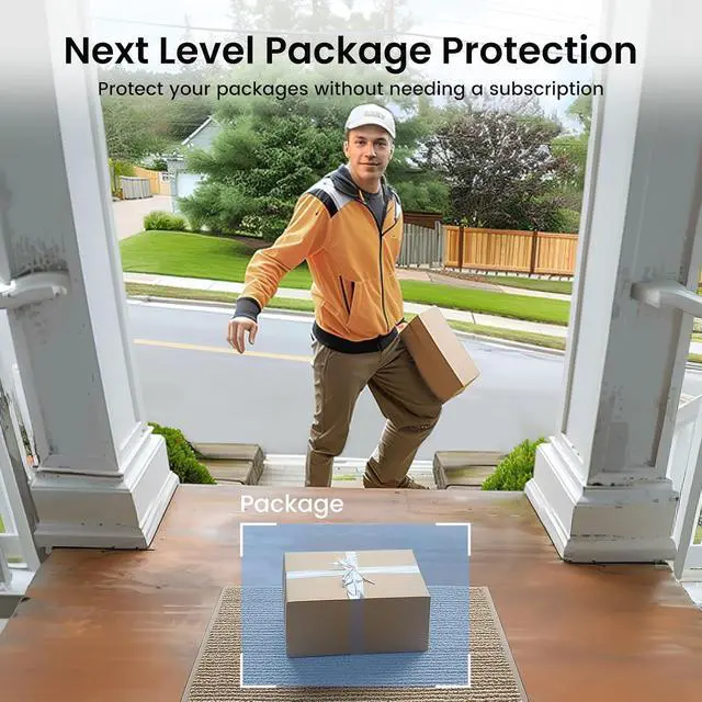 Alt view image 4 of 7 - AOSU Solar Security Camera Outdoor and Doorbell Camera Wireless