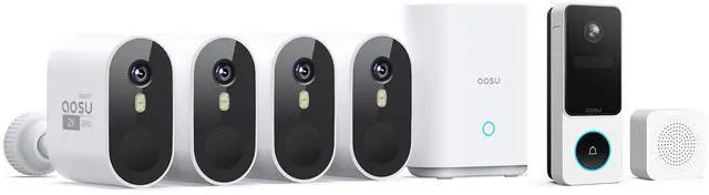 Main image of 2K WirelessCam Pro System 4-Cam-Kit + 2K Doorbell Camera
