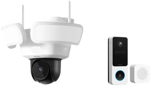 Main image of AOSU Floodlightcam Pro Wired + 2K New Doorbell Camera (3:4 Aspect Ratio) - No Monthly Fee
